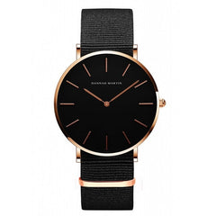 High Quality Rose Gold Dial Watch Men Leather Waterproof Wristwatch Women Dress Fashion Japan Quartz Movement