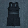 Women Seamless 2PCS Yoga Set Sports Bra High Waist Fitness Gym Shorts Gym Set Running Sportswear Workout Clothes Sports Suits