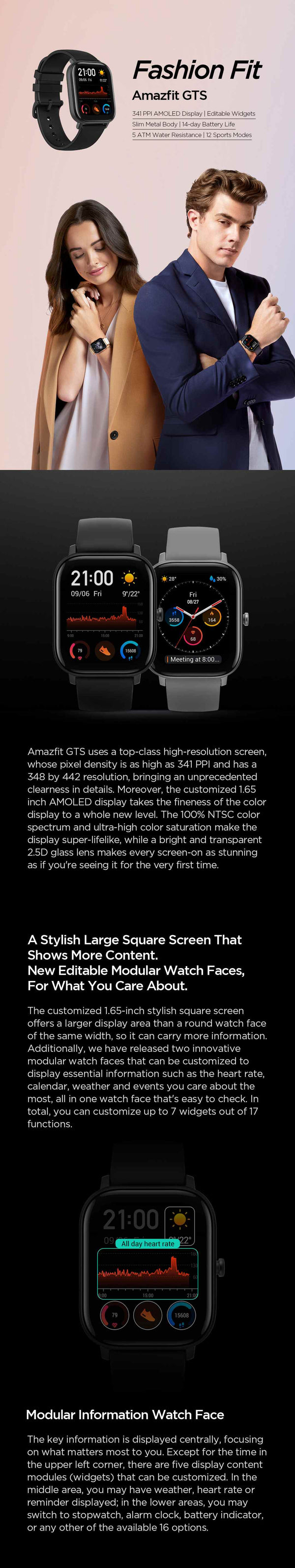 Smart Watch BT5.0 AMOLED Screen Heart Rate Sleep Wristband GPS+GLONASS 5ATM Waterproof Sport Smart Watch | Vimost Shop.