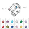 Personalized Mothers Rings Custom Name Birthstone Wrap Rings for Women Engraved Jewelry Anniversary Gifts for Mom | Vimost Shop.