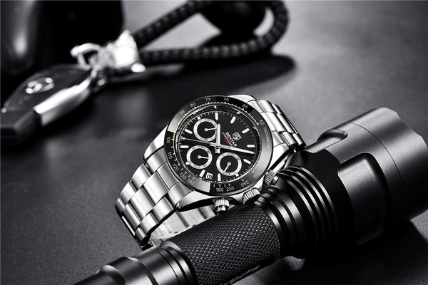 Men Watches Top Luxury BrandFull Steel Waterproof Sport Quartz Watch Men Fashion Date Clock Chronograph | Vimost Shop.