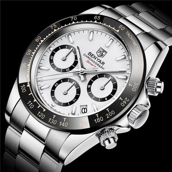 Men Watches Top Luxury BrandFull Steel Waterproof Sport Quartz Watch Men Fashion Date Clock Chronograph | Vimost Shop.