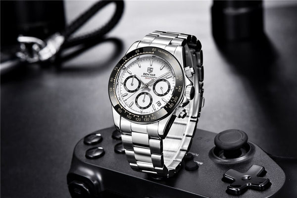 Men Watches Top Luxury BrandFull Steel Waterproof Sport Quartz Watch Men Fashion Date Clock Chronograph | Vimost Shop.