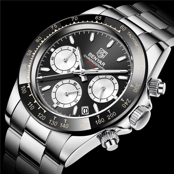 Men Watches Top Luxury BrandFull Steel Waterproof Sport Quartz Watch Men Fashion Date Clock Chronograph | Vimost Shop.