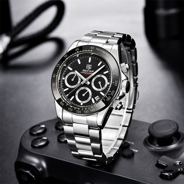 Men Watches Top Luxury BrandFull Steel Waterproof Sport Quartz Watch Men Fashion Date Clock Chronograph | Vimost Shop.