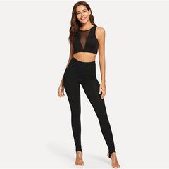 High Rise Stirrup Solid Long Skinny Leggings Autumn Cool Women Pants Trousers | Vimost Shop.