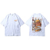 Men Hip Hop T Shirt Hamburger Monster Attack Japanese Harajuku | Vimost Shop.