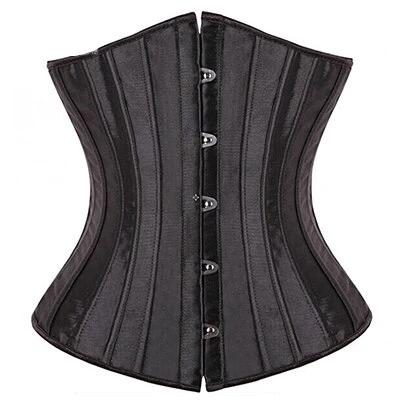 28 Sprial Steel Boned Black Shapewear Waist Cincher Slim Control Body Shaper Cincher Underbust Corset Sexy Women Plus Size S-6XL | Vimost Shop.