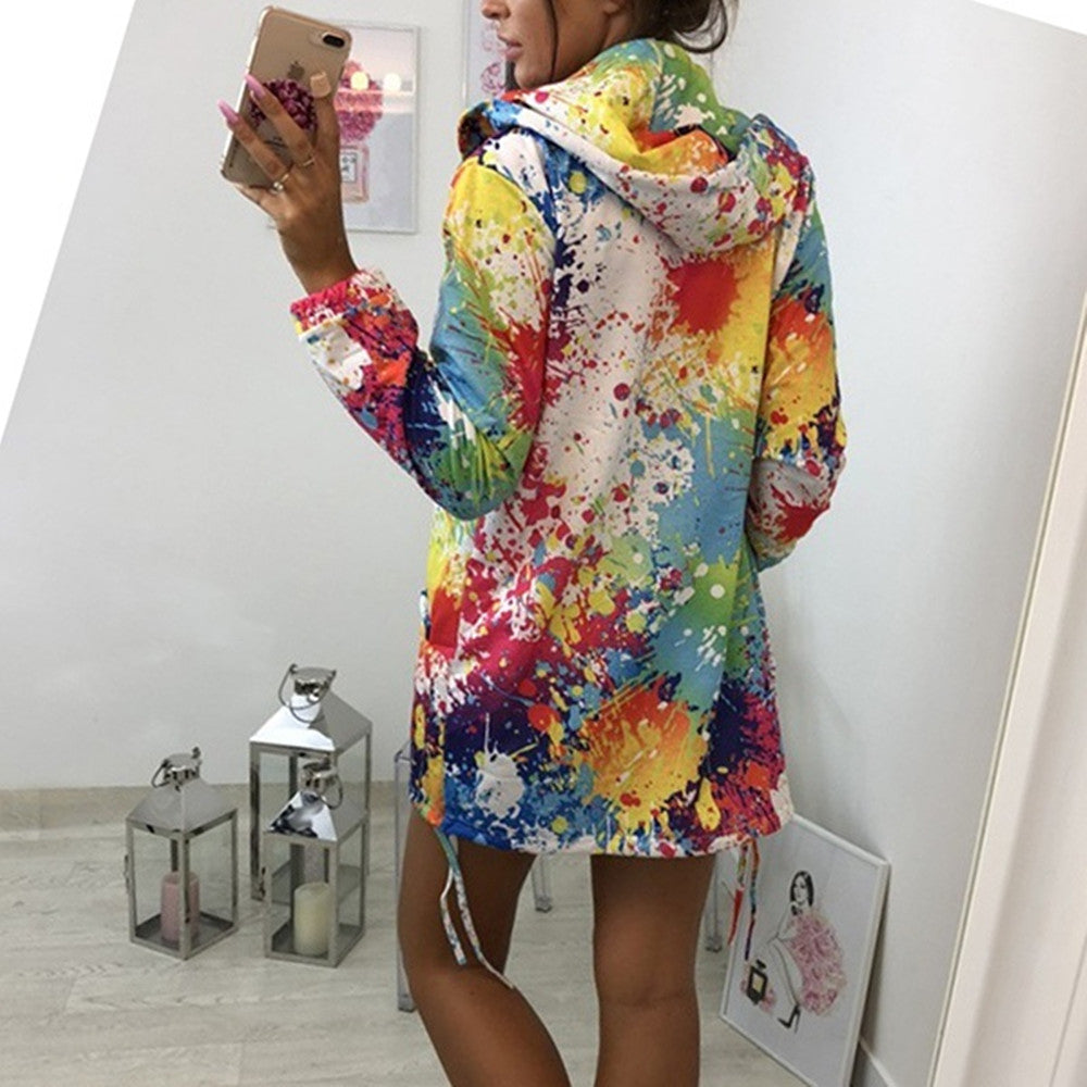 Women Sweatshirt Casual Pocket Zipper Loose Plus size Female Outwear | Vimost Shop.