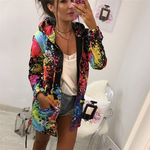 Women Sweatshirt Casual Pocket Zipper Loose Plus size Female Outwear | Vimost Shop.