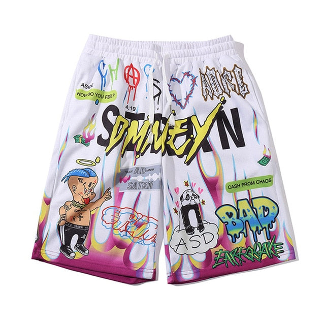 Men Shorts Hip Hop Bermuda Style Elastic Waist High Street Summer | Vimost Shop.