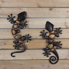 Home Decor Metal Gecko Wall for Garden Decoration Outdoor Statues Accessories Sculptures and Animales Jardin | Vimost Shop.