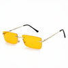 Rectangle Rimless Sunglasses Women Square Vintage Sunglasses Brand Designer Men Retro Small Yellow Gradient Glass UV400 Eyewear | Vimost Shop.