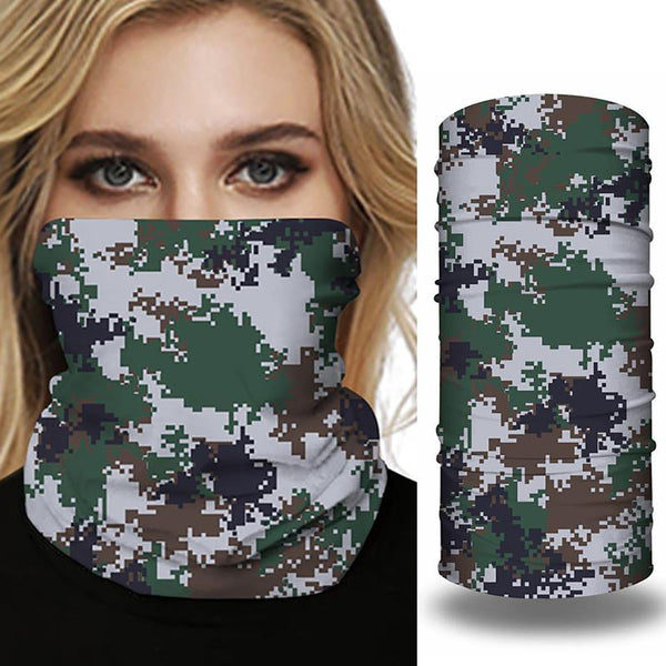 Unisex Leopard Camouflage Face Cover Scarf Washable Rave Bandana Neck Gaiter Tube Headwear For Women Men Dustproof Face Scarf | Vimost Shop.