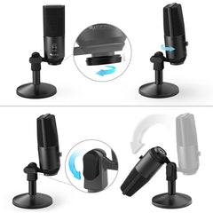 USB Microphone for Mac/ pc Windows,Vocal Mic for Multipurpose,Optimized for Recording,Voice Overs,for YouTube Skype