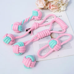 5pcs Cotton Dog Rope Toy Knot Dog Chew Toys Teeth Cleaning Pet Ball For Small Medium Large Dogs Palying Training