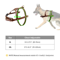 Real Leather Dog Harness Pet Training Products Strong Pulling Harness Vest For Large Dogs German Shepherd Dog Agility Product