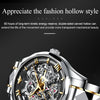 Men Mechanical Wristwatch Automatic Watch Men Skeleton OUPINKE Tungsten steel Sapphire Watch relogio masculino | Vimost Shop.