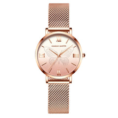 Women Watches Japan Quartz Movement 3D Butterfly Top Brand Luxury Stainless Steel Waterproof Wristwatches