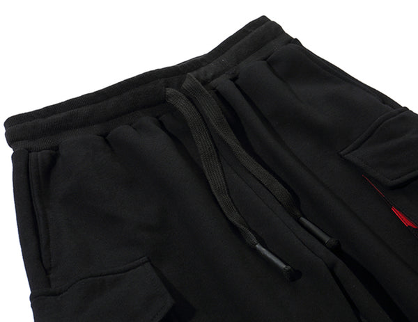 Ribbons Pockets Harem Pants Men Streetwear Autumn Winter Sweatpants Hip Hop Joggers Slim Men Pencil Pants | Vimost Shop.