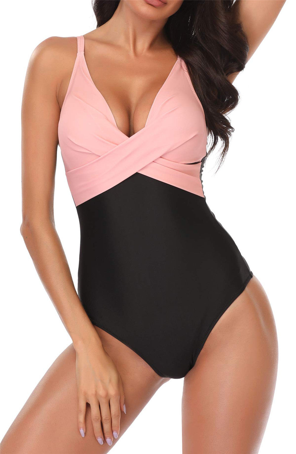 One Piece Swimsuit Women Print Sexy Black White Bodysuit Swimwear | Vimost Shop.