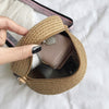 Women Handmade Hangbag Fashion Straw Weave Round Bag Small Summer Beach Travel Shoulder Bag Casual style Retro Cross Body Bag | Vimost Shop.