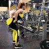 Yellow Black Women Sexy Fitness Yoga Suit Mesh Patchwork Backless Sports Jumpsuit Gym Training Clothes Female One-piece Sets | Vimost Shop.