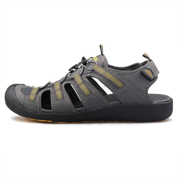 Men Sandals Leather Hiking Outdoor Flat Sandals Summer Breathable Sport Walking Trekking Comfort Beach Shoes Big Size 46 | Vimost Shop.