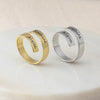Personalized Gift Customized Engraved Name Stainless Steel Adjustable Rings for Women Anniversary Jewelry | Vimost Shop.