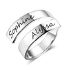 Personalized Gift Customized Engraved Name Stainless Steel Adjustable Rings for Women Anniversary Jewelry | Vimost Shop.