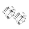 Personalized Gift Customized Engraved Name Stainless Steel Adjustable Rings for Women Anniversary Jewelry | Vimost Shop.