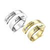 Personalized Gift Customized Engraved Name Stainless Steel Adjustable Rings for Women Anniversary Jewelry | Vimost Shop.