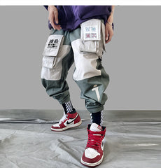 Patchwork Pockets Cargo Pants Men Harajuku Hip Hop Sweatpant Male Joggers Track Trousers Streetwear Techwear | Vimost Shop.