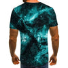 Men's T-shirt beautiful starry sky tops 3D printed short sleeve summer round neck shirt trendy streetwear | Vimost Shop.