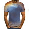 Men's T-shirt beautiful starry sky tops 3D printed short sleeve summer round neck shirt trendy streetwear | Vimost Shop.