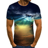 Men's T-shirt beautiful starry sky tops 3D printed short sleeve summer round neck shirt trendy streetwear | Vimost Shop.