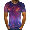 Men's T-shirt beautiful starry sky tops 3D printed short sleeve summer round neck shirt trendy streetwear | Vimost Shop.