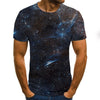 Men's T-shirt beautiful starry sky tops 3D printed short sleeve summer round neck shirt trendy streetwear | Vimost Shop.