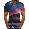 Men's T-shirt beautiful starry sky tops 3D printed short sleeve summer round neck shirt trendy streetwear | Vimost Shop.