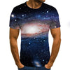 Men's T-shirt beautiful starry sky tops 3D printed short sleeve summer round neck shirt trendy streetwear | Vimost Shop.