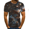 Men's T-shirt beautiful starry sky tops 3D printed short sleeve summer round neck shirt trendy streetwear | Vimost Shop.