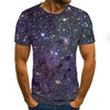 Men's T-shirt beautiful starry sky tops 3D printed short sleeve summer round neck shirt trendy streetwear | Vimost Shop.