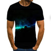 Men's T-shirt beautiful starry sky tops 3D printed short sleeve summer round neck shirt trendy streetwear | Vimost Shop.