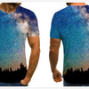 Men's T-shirt beautiful starry sky tops 3D printed short sleeve summer round neck shirt trendy streetwear | Vimost Shop.