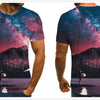 Men's T-shirt beautiful starry sky tops 3D printed short sleeve summer round neck shirt trendy streetwear | Vimost Shop.