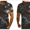 Men's T-shirt beautiful starry sky tops 3D printed short sleeve summer round neck shirt trendy streetwear | Vimost Shop.