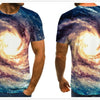 Men's T-shirt beautiful starry sky tops 3D printed short sleeve summer round neck shirt trendy streetwear | Vimost Shop.