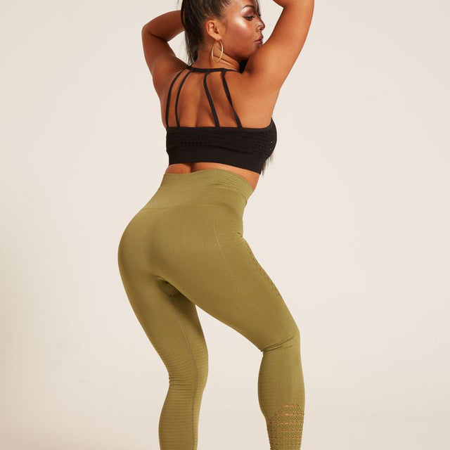 Women Seamless Leggings High Waist Elastic Yoga Pants Gym Running | Vimost Shop.