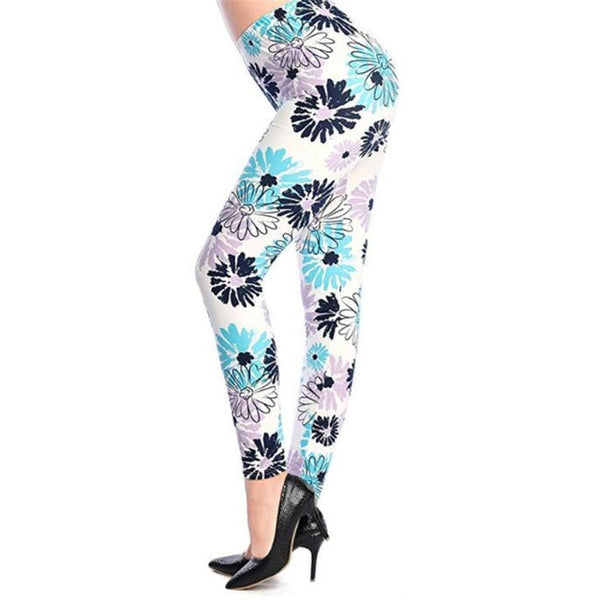 Print Flower Leggings Leggins Plus Size Legins Guitar Plaid Thin Nine Pants Clothing Aptitud Trousers | Vimost Shop.