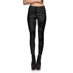 New Ouija Black Legging for Women Gothic Style Skull Fashion Design Sexy Fitness Ankle Pants | Vimost Shop.